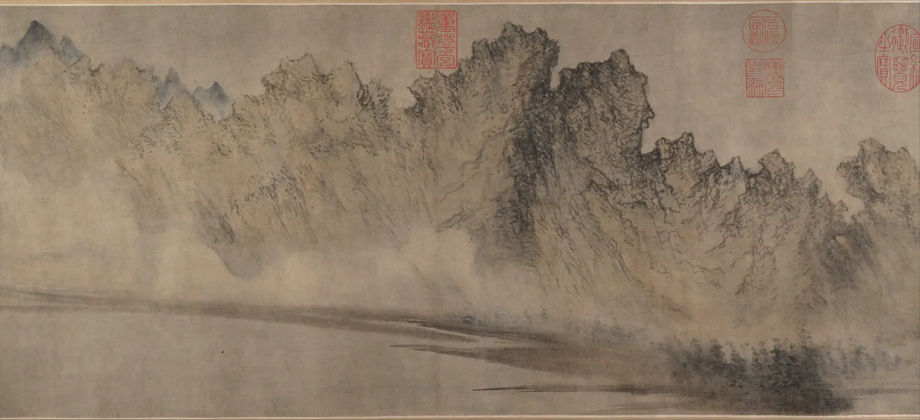 Cloudy Mountains, Fang Congyi, c. 1360–70